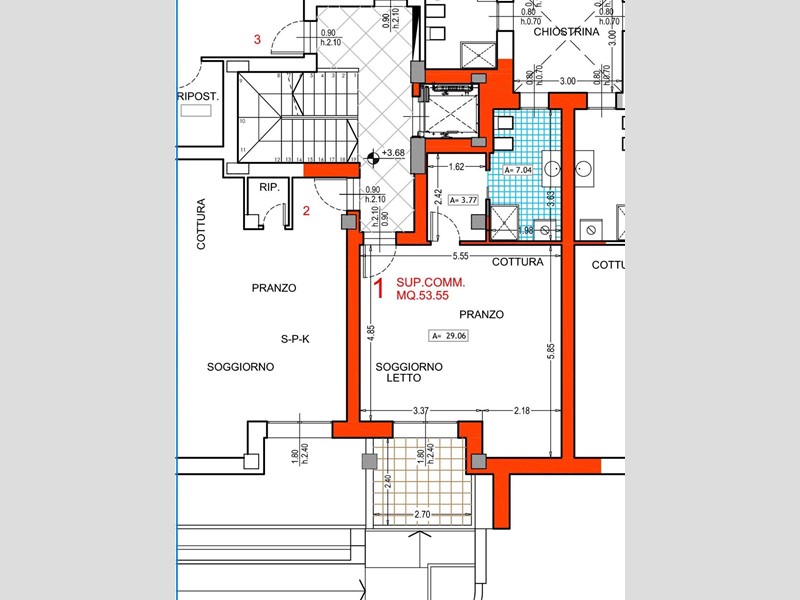 Monolocale in Vendita a Pesaro, 171'360€, 53 m²