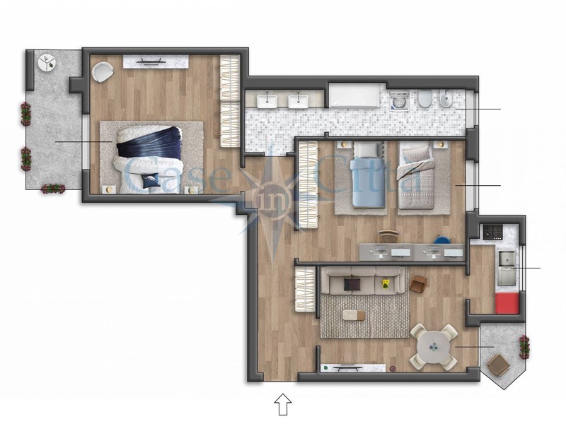 Trilocale in Vendita a Milano, 350'000€, 85 m²