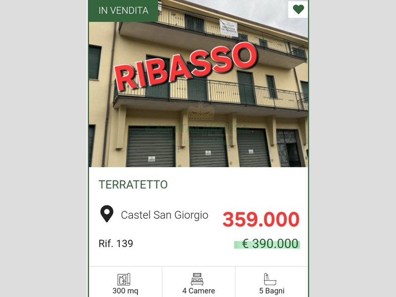 Appartamento in Vendita a Castel San Giorgio, 359'000€, 300 m²