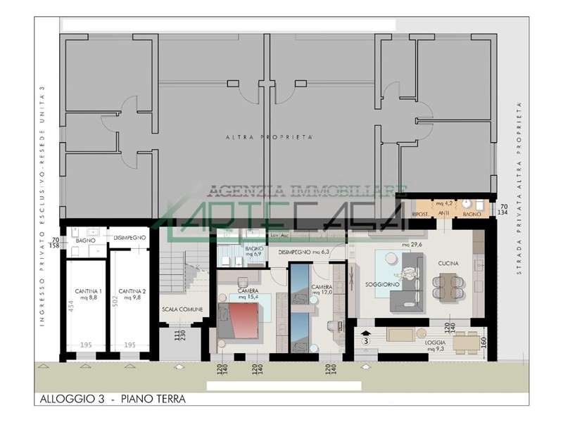 Trilocale in Vendita a Cascina, 265'000€, 80 m², con Box