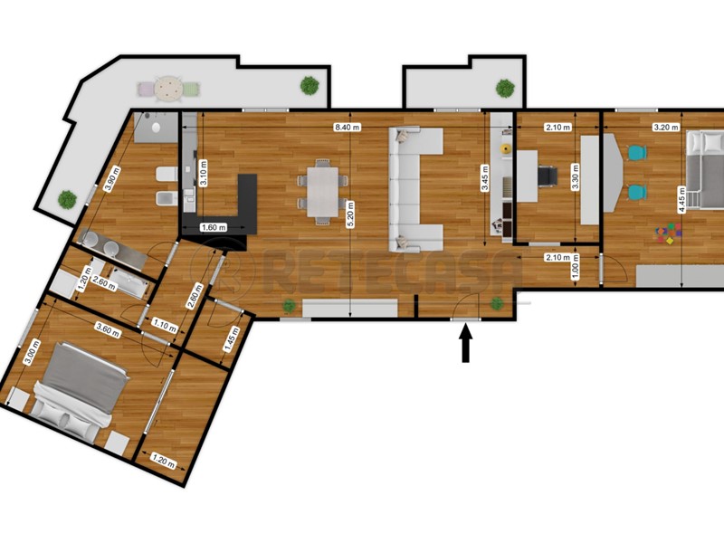 Trilocale in Vendita a Bisceglie, zona Via V. Veneto, 230'000€, 100 m², con Box