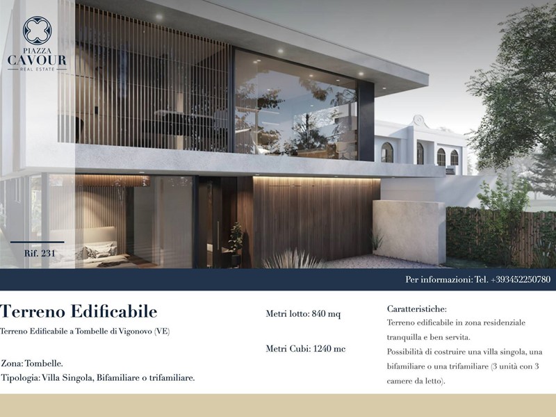 Terreno edificabile in Vendita a Vigonovo, 149'000&euro;, 810 m²