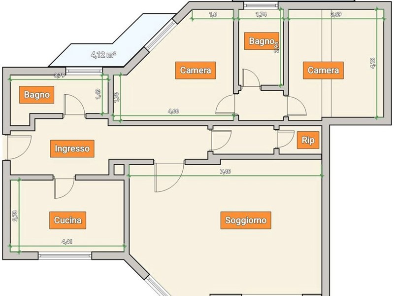Attico in Vendita a Saronno, 159'000€, 130 m²