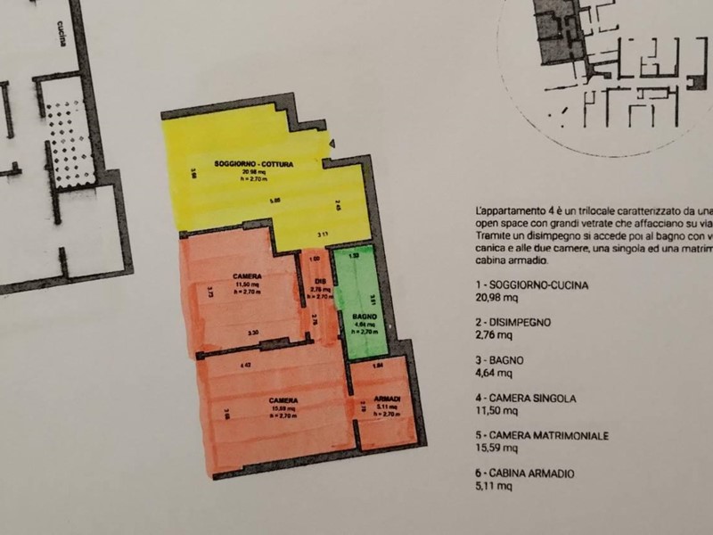 Trilocale in Vendita a Sesto Fiorentino, 240'000€, 72 m²