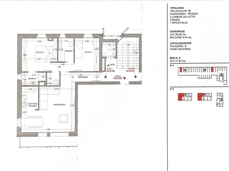 Trilocale in Vendita a Cusano Milanino, 459'000€, 98 m²