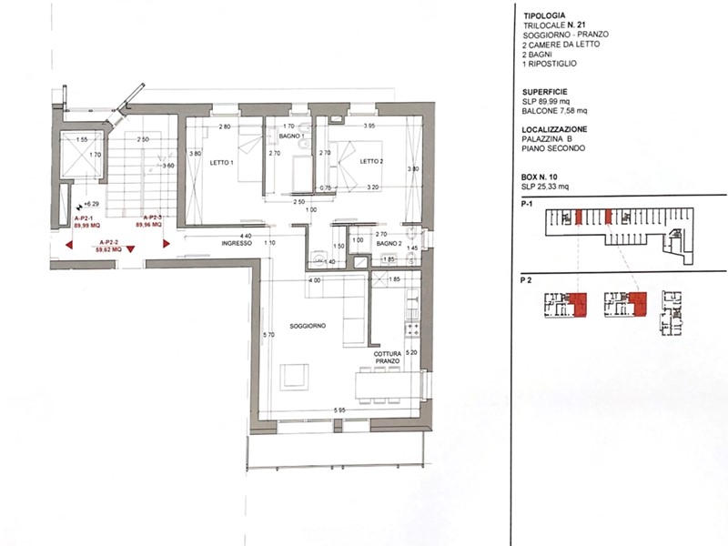 Trilocale in Vendita a Cusano Milanino, 413'900€, 98 m²