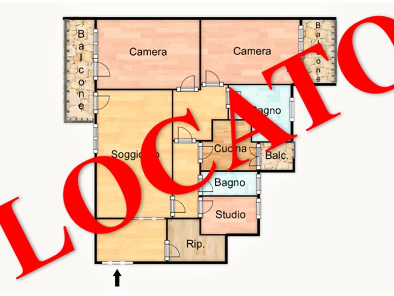 Trilocale in Affitto a Roma, 1'250€, 107 m²
