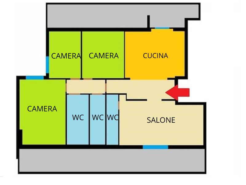 Attico in Vendita a San Nicola la Strada, 153'000€, 118 m²