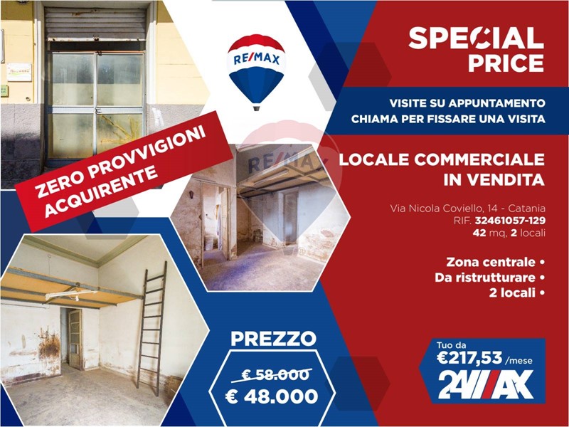 Immobile commerciale in Vendita a Catania, 48'000&euro;, 42 m²