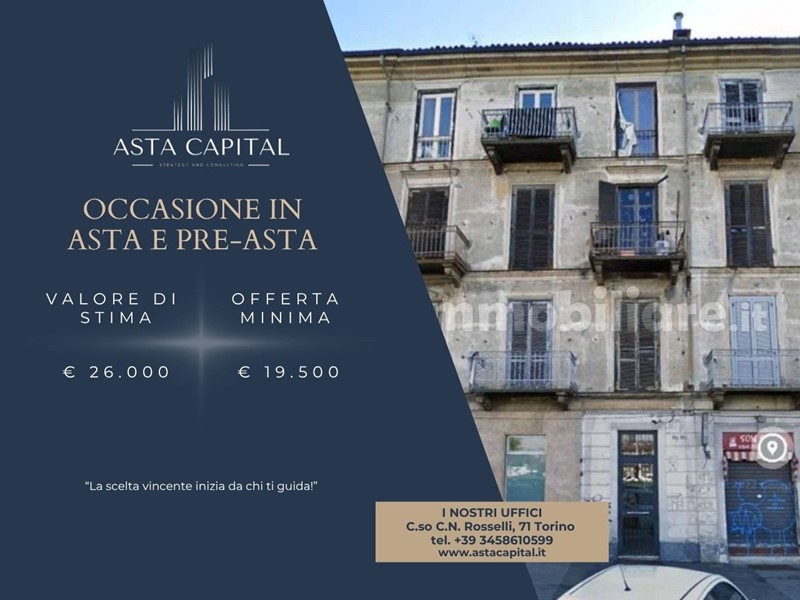 Bilocale in Vendita a Torino, 19'500€, 52 m²