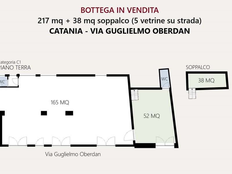 Immobile commerciale in Vendita a Catania, 440'000&euro;, 217 m²