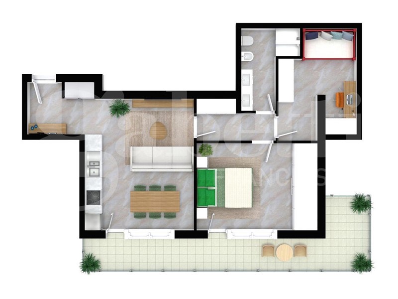 Trilocale in Vendita a Palermo, 268'000€, 80 m²