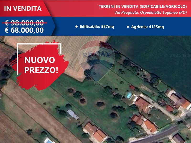 Terreno edificabile in Vendita a Ospedaletto Euganeo, 68'000€, 4712 m²