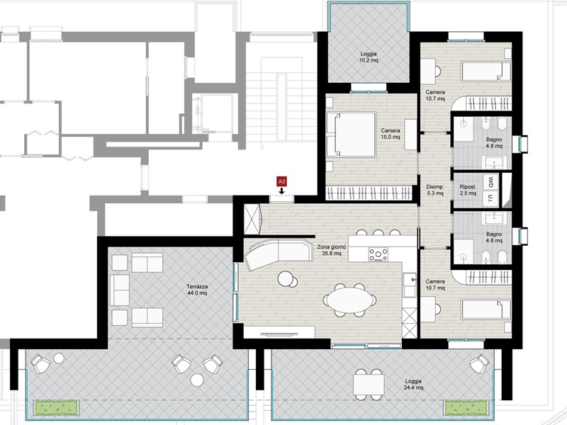 Bilocale in Vendita a Civita Castellana, 136'500€, 50 m²