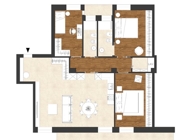 Trilocale in Vendita a Milano, 785'000€, 124 m², arredato