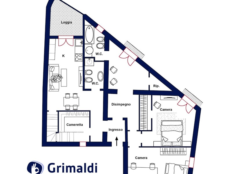 Trilocale in Vendita a Napoli, 290'000€, 100 m²