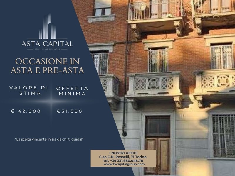 Appartamento in Vendita a Torino, 31'500€, 47 m²