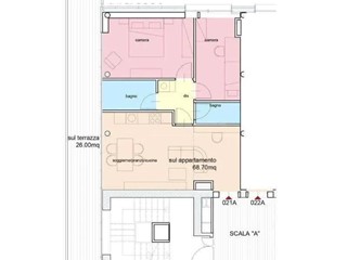 Trilocale in Vendita a Pisa, 305'000&euro;, 70 m²