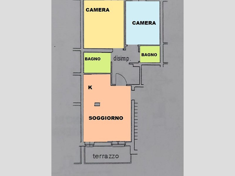 Trilocale in Vendita a Sovicille, zona Rosia, 160'000€, 75 m²