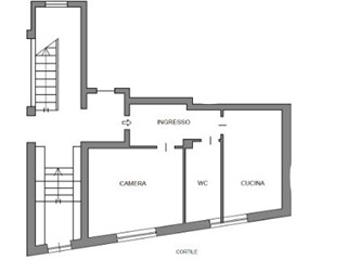 Trilocale in Vendita a Torino, 25'950€, 52 m²
