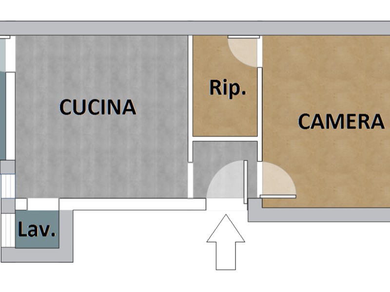 Bilocale in Vendita a Palermo, 50'000€, 46 m²