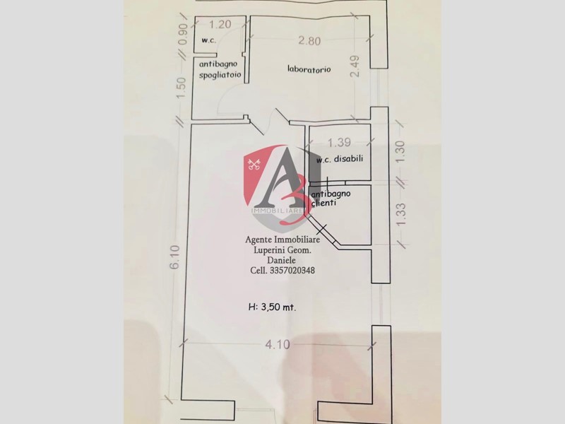 Immobile commerciale in Affitto a Pisa, 800€, 37 m²