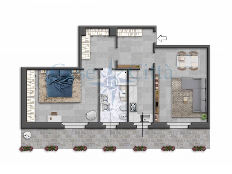 Bilocale in Vendita a Milano, 275'000€, 60 m²