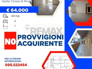 Trilocale in Vendita a Santa Teresa di Riva, 64'000&euro;, 63 m²