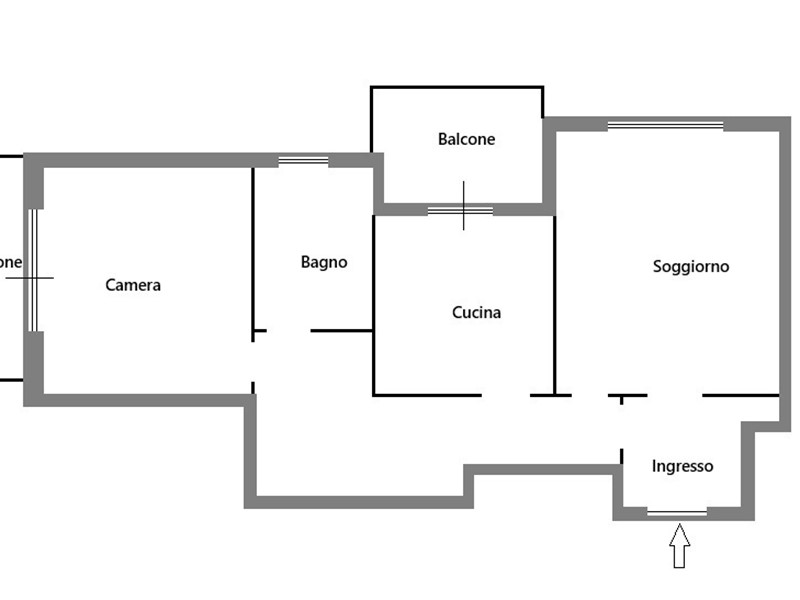 Bilocale in Vendita a Roma, 225'000&euro;, 78 m²