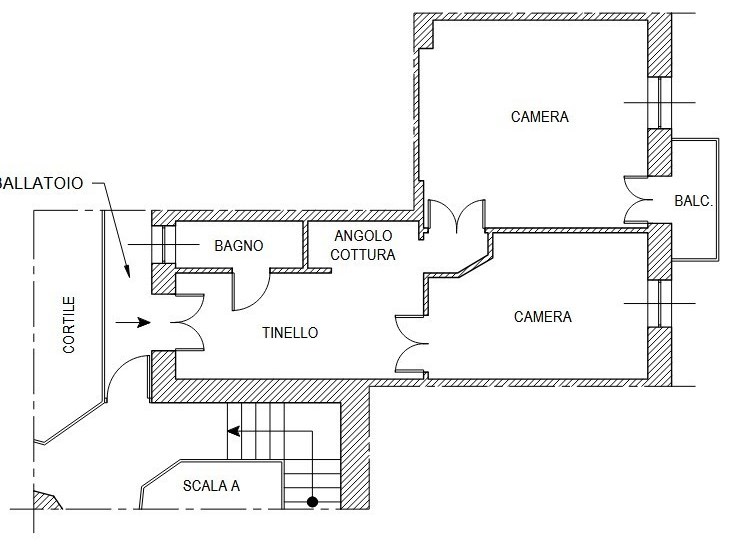 Quadrilocale in Vendita a Torino, 32'250€, 65 m²