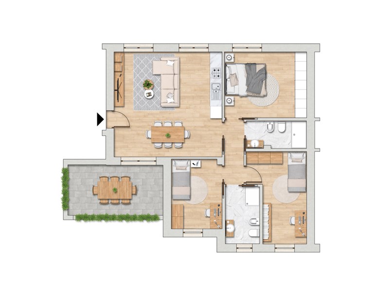 Appartamento in Vendita a Valsamoggia, zona Bazzano, 439'000€, 133 m², con Box