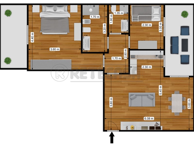 Trilocale in Affitto a Bisceglie, zona Centro, 700&euro;, 70 m²