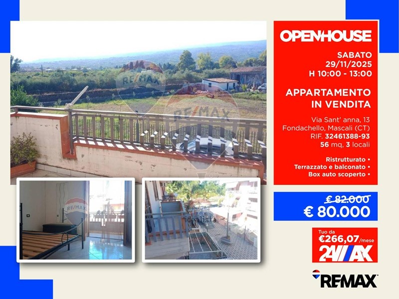Trilocale in Vendita a Mascali, 82'000&euro;, 56 m²
