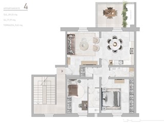Quadrilocale in Vendita a Poggibonsi, 220'000€, 89 m², con Box