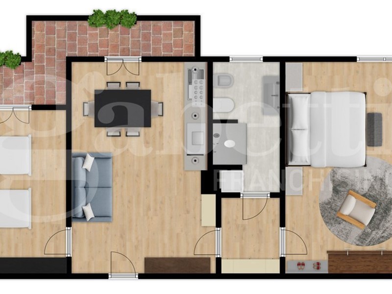 Trilocale in Vendita a Bologna, 329'000€, 80 m²