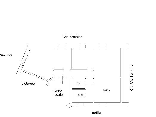 Appartamento in Vendita a Genova, zona Sampierdarena, 52'500€, 108 m²