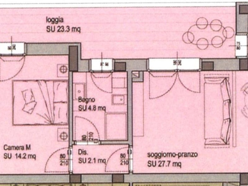 Bilocale in Vendita a Pisa, 248'000€, 60 m²