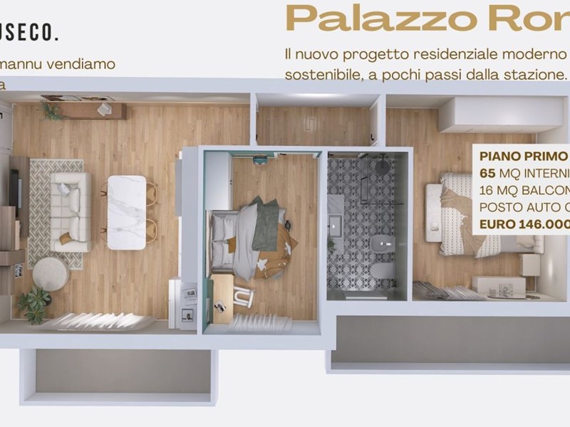 Trilocale in Vendita a Decimomannu, 146'000&euro;, 70 m²