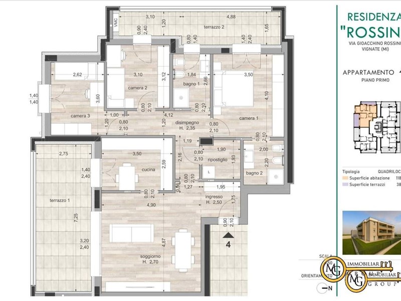 Quadrilocale in Vendita a Vignate, 425'000&euro;, 142 m²