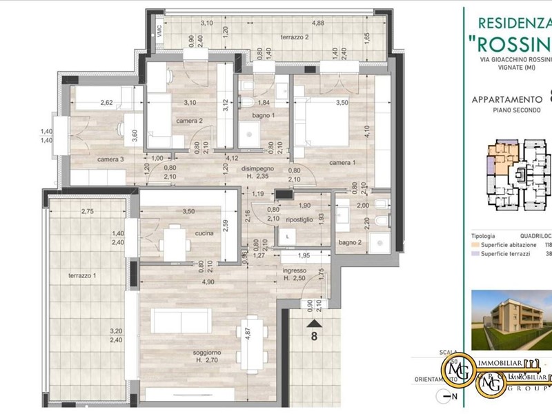 Quadrilocale in Vendita a Vignate, 440'000&euro;, 142 m²