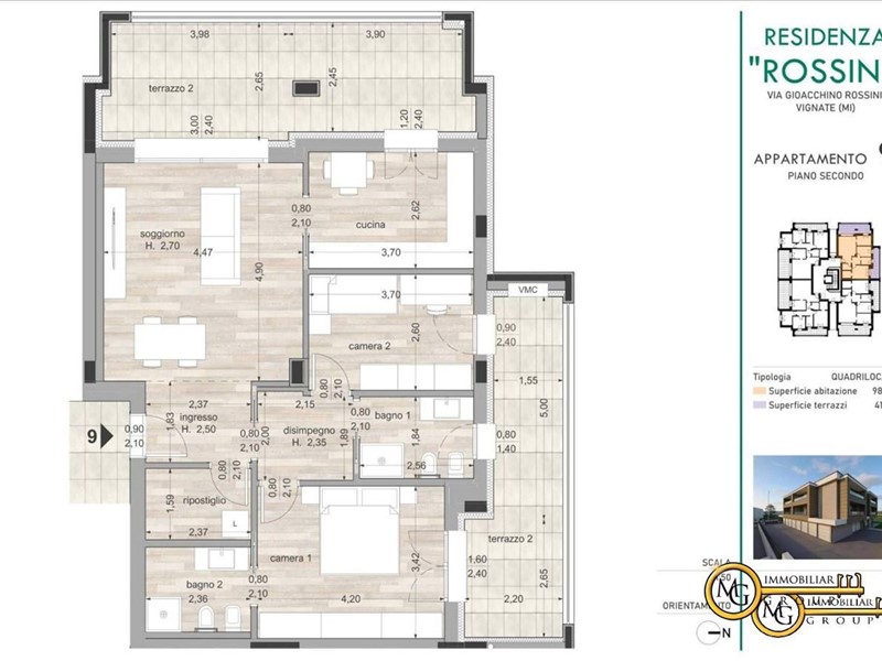 Trilocale in Vendita a Vignate, 380'000&euro;, 122 m²