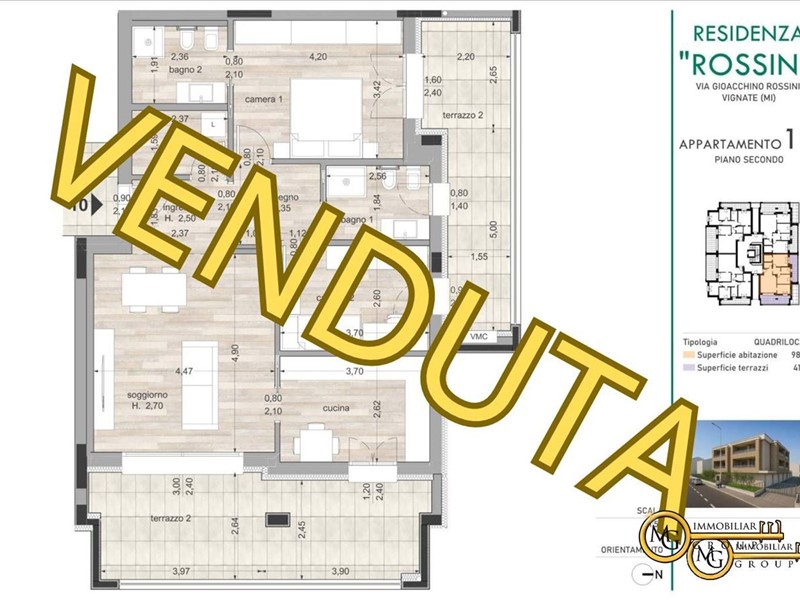 Trilocale in Vendita a Vignate, 380'000&euro;, 122 m²