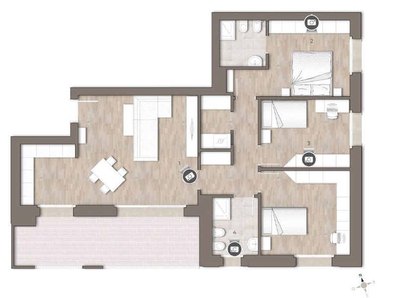 Appartamento in Vendita a Bologna, 452'000€, 132 m²