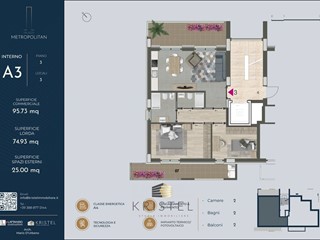 Trilocale in Vendita a Pescara, 306'000€, 95 m²