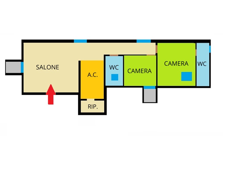 Trilocale in Vendita a San Nicola la Strada, 90'000€, 80 m²