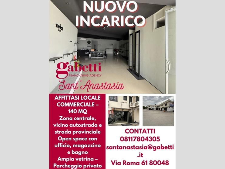 Attività commerciale in Affitto a Sant'Anastasia, 140 m²