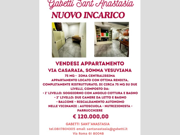 Bilocale in Vendita a Somma Vesuviana, 120'000€, 75 m²