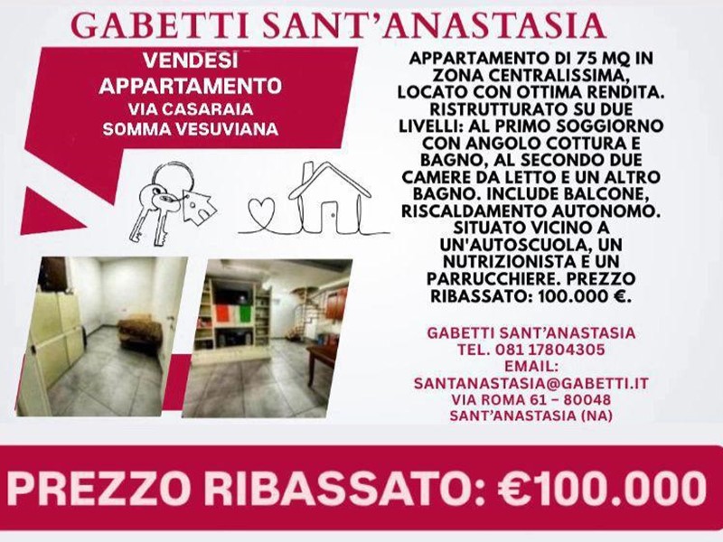 Bilocale in Vendita a Somma Vesuviana, 100'000&euro;, 75 m²