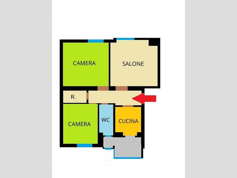 Trilocale in Vendita a San Nicola la Strada, 80'000€, 70 m²
