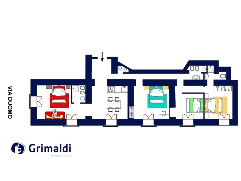 Quadrilocale in Vendita a Napoli, 590'000€, 130 m², arredato